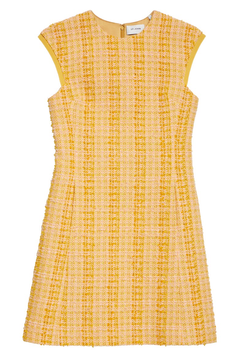 Italian Slubbed Tweed Knit A-Line Dress, Alternate, color, SODM SONORA/DUNE MULTI