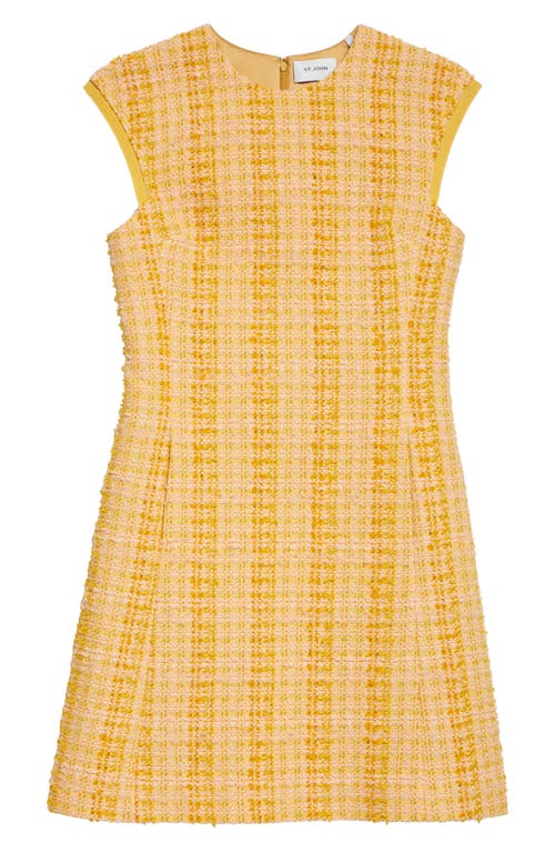 St John St. John Collection Italian Slubbed Tweed Knit A-line Dress