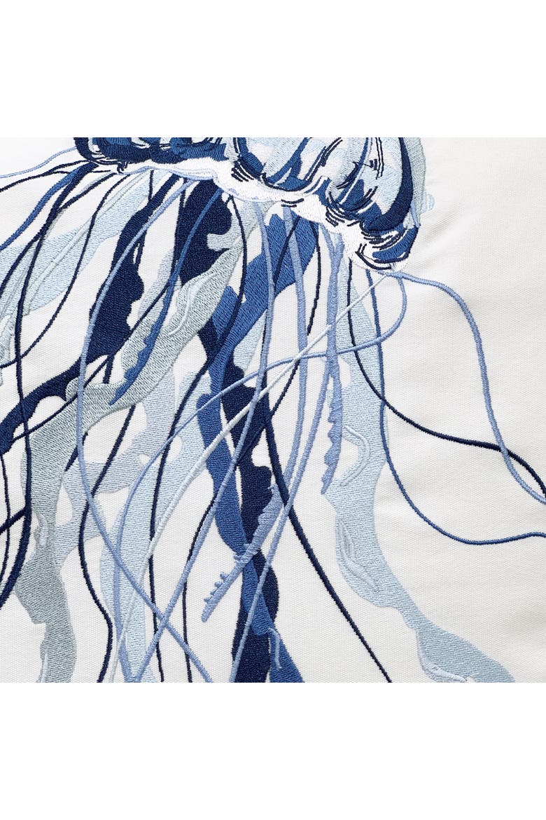 Blue Jellyfish Indoor/Outdoor Throw Pillow, Alternate, color, Blue