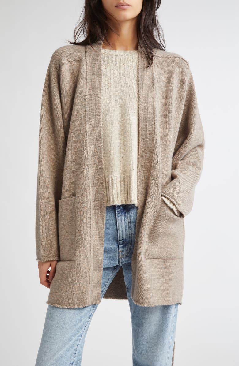 Johnstons of Elgin Relaxed Fit Belted Donegal Cashmere Cardigan, Main, color, Peregrine Donegal