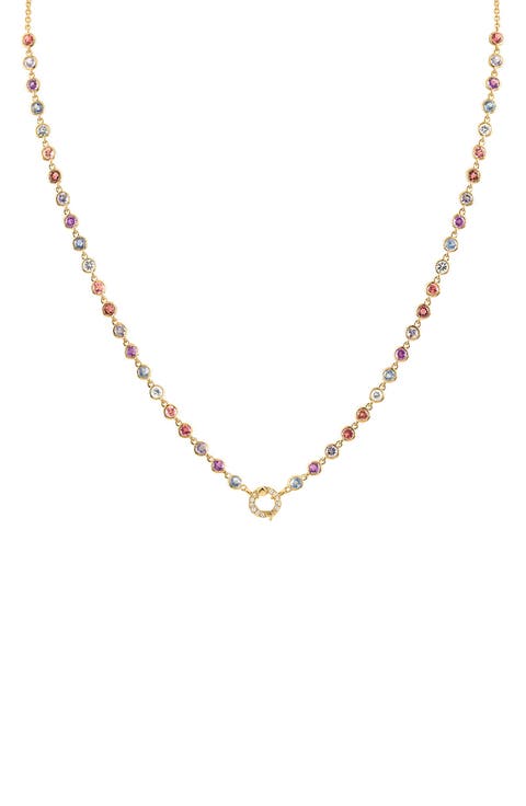 16" Closure Necklace in Pastel