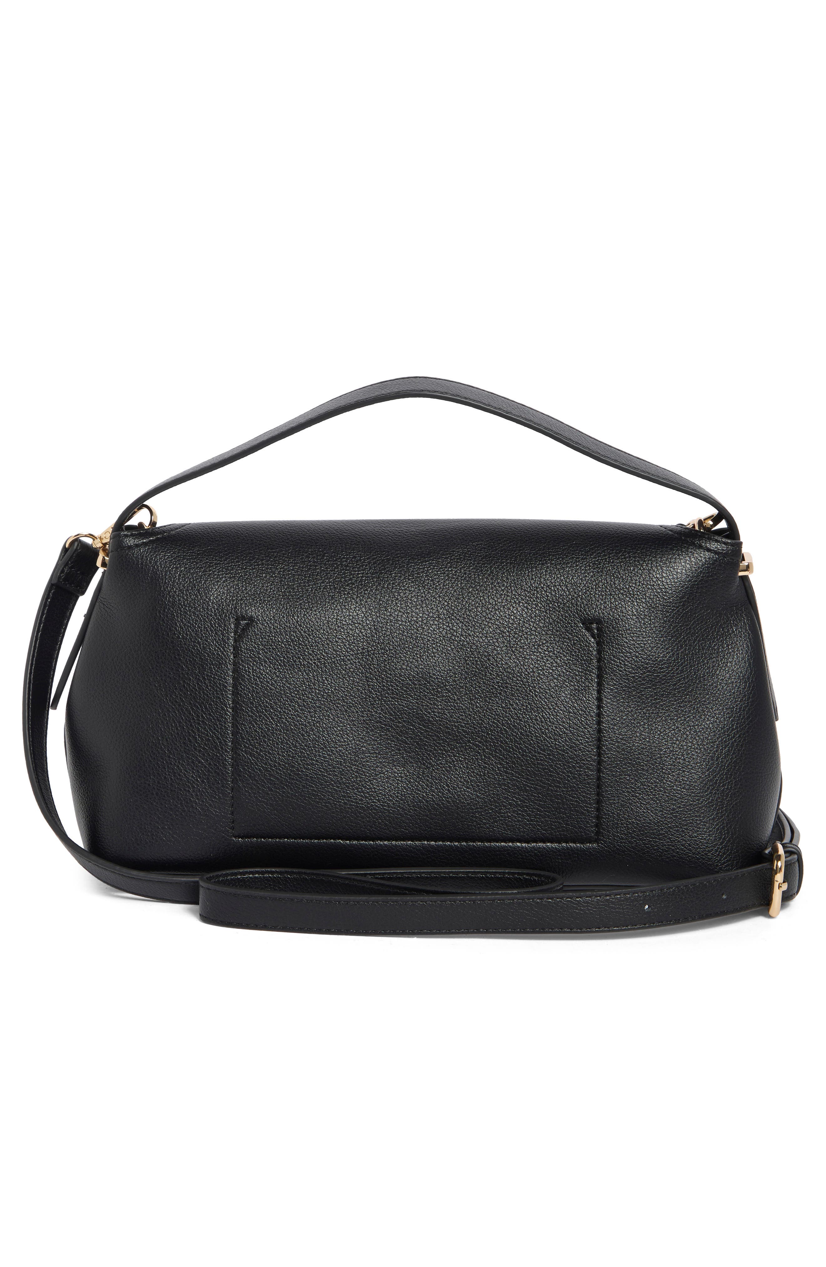 Faux Leather Crossbody Bag, Alternate, color, BLACK