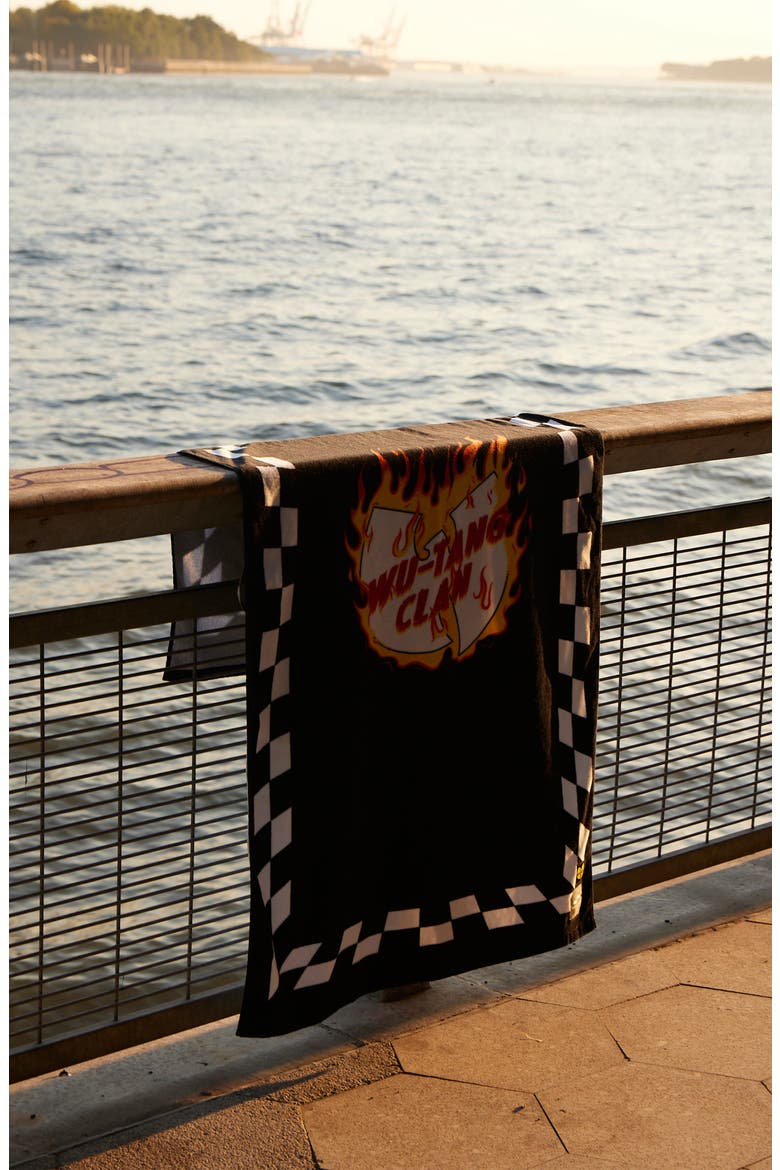 Wu-tang Blocks on Fire Beach Towel, Alternate, color, MULTI