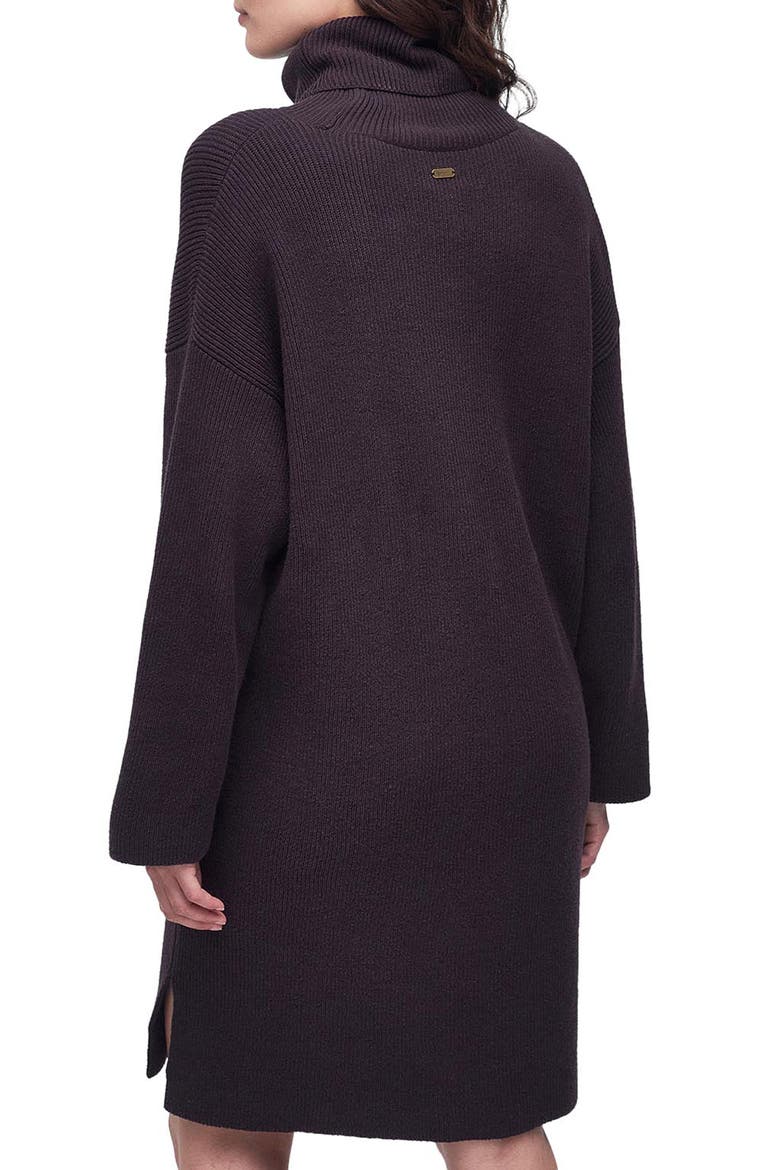 Long Sleeve Cotton Blend Turtleneck Sweater Dress, Alternate, color, COFFEE BEAN