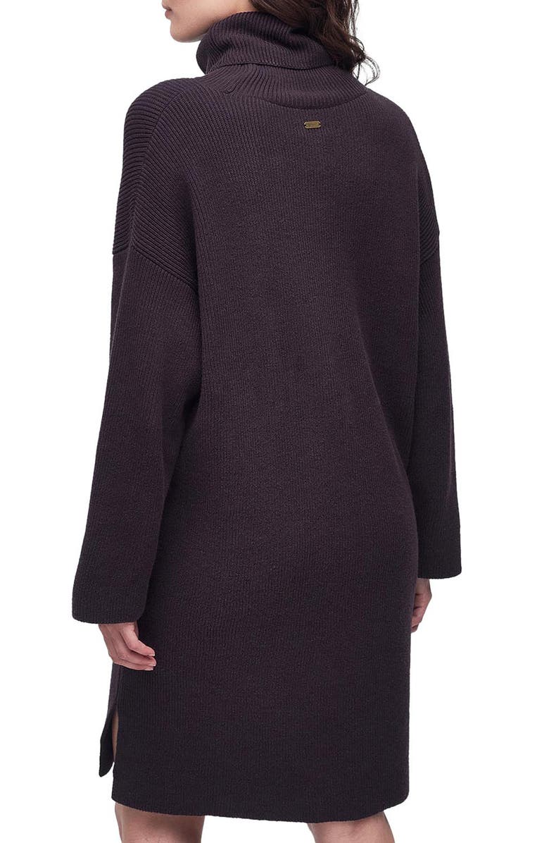 Barbour Long Sleeve Cotton Blend Turtleneck Sweater Dress, Alternate, color,
