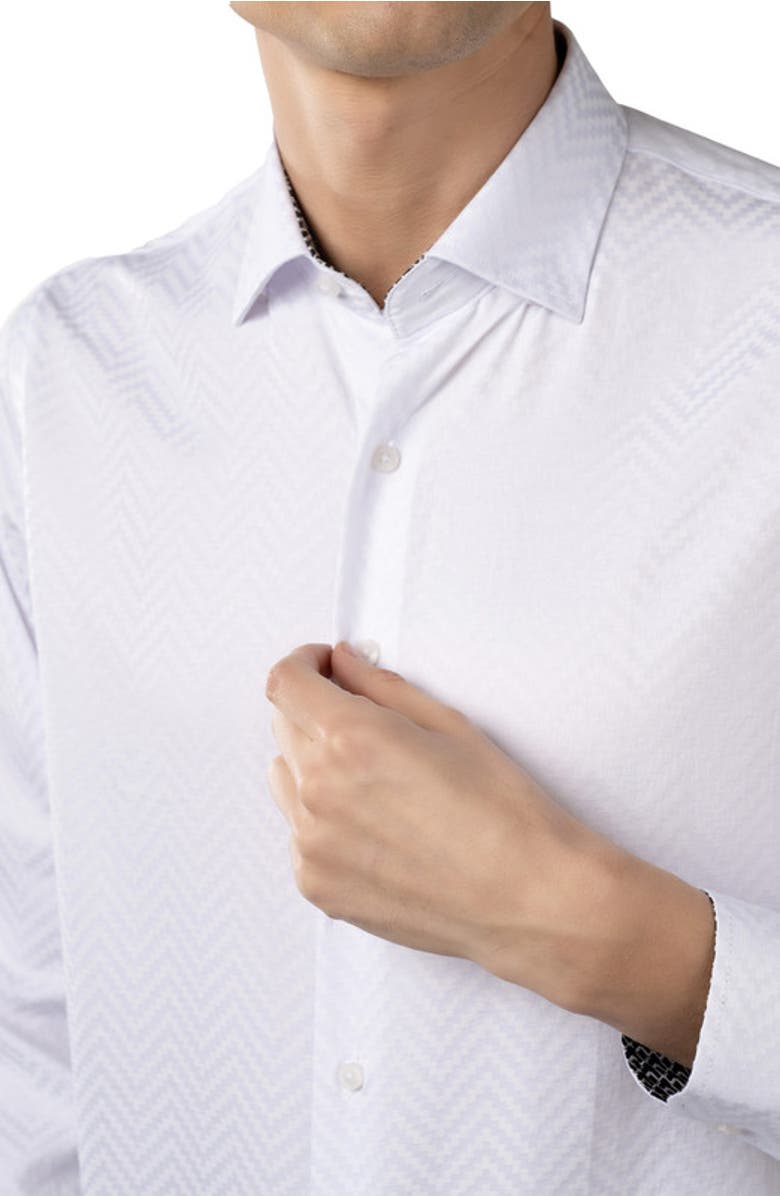 Luchiano Visconti Jacquard Tetris Box Shirt, Alternate, color, 