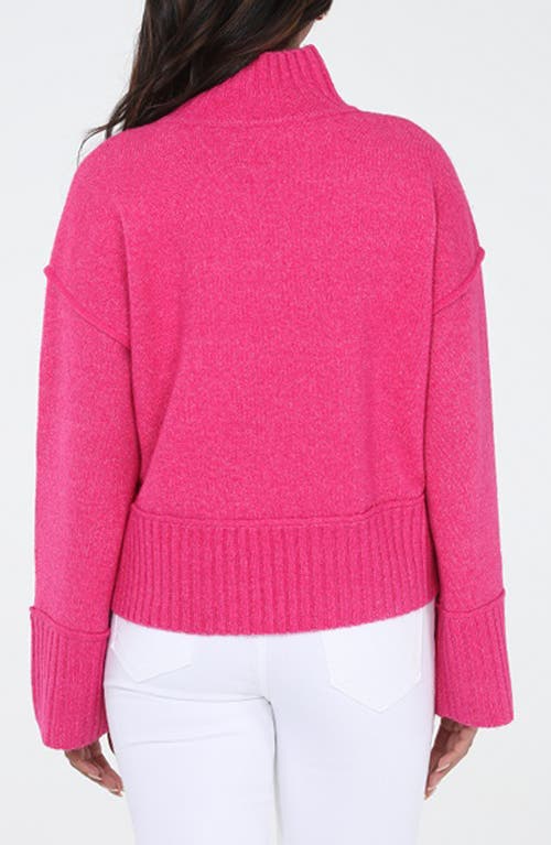 Rain And Rose Turtleneck Sweater In Pink