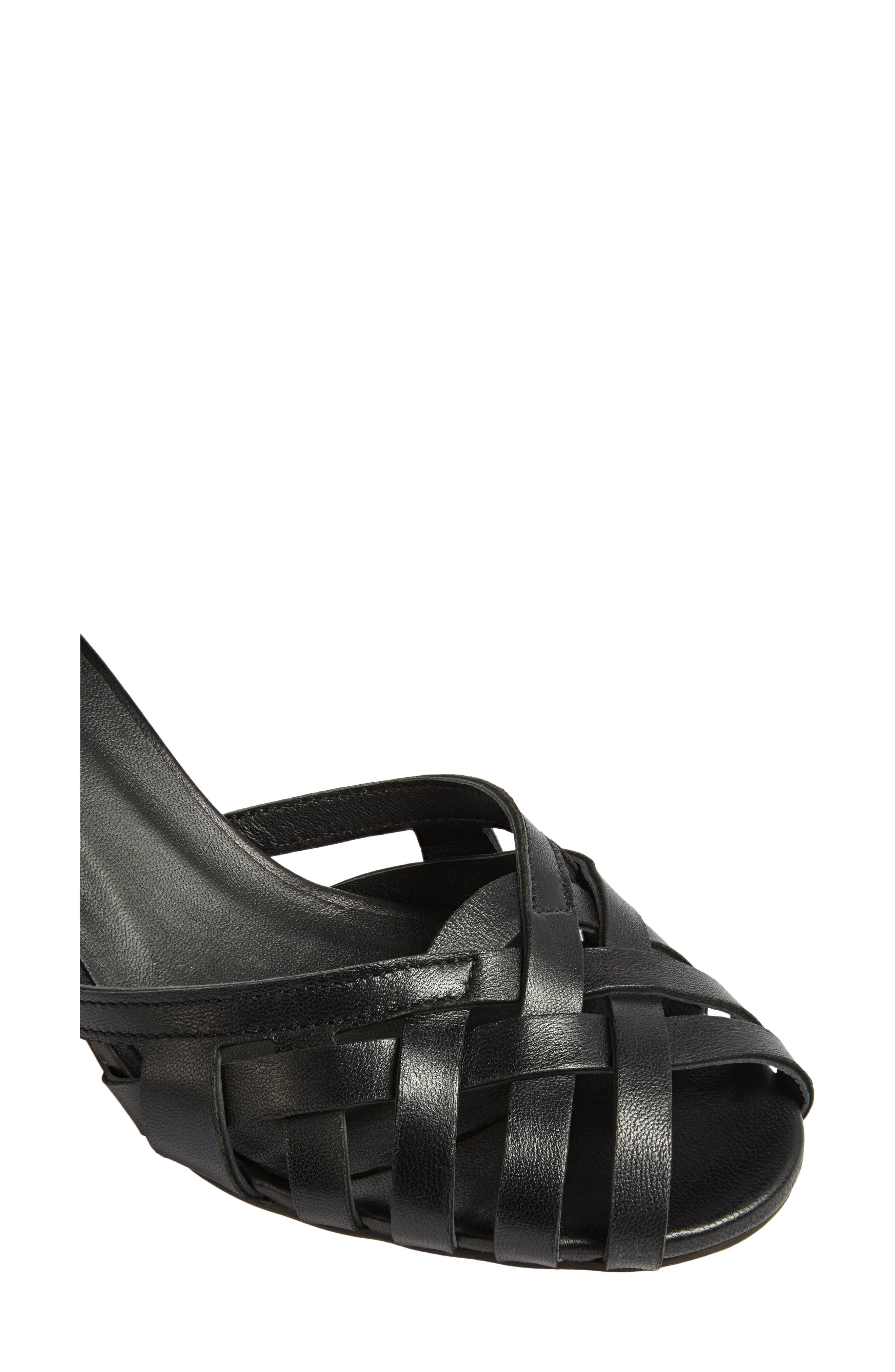 LK Bennett Noemia Ankle Strap Sandal, Alternate, color, Black