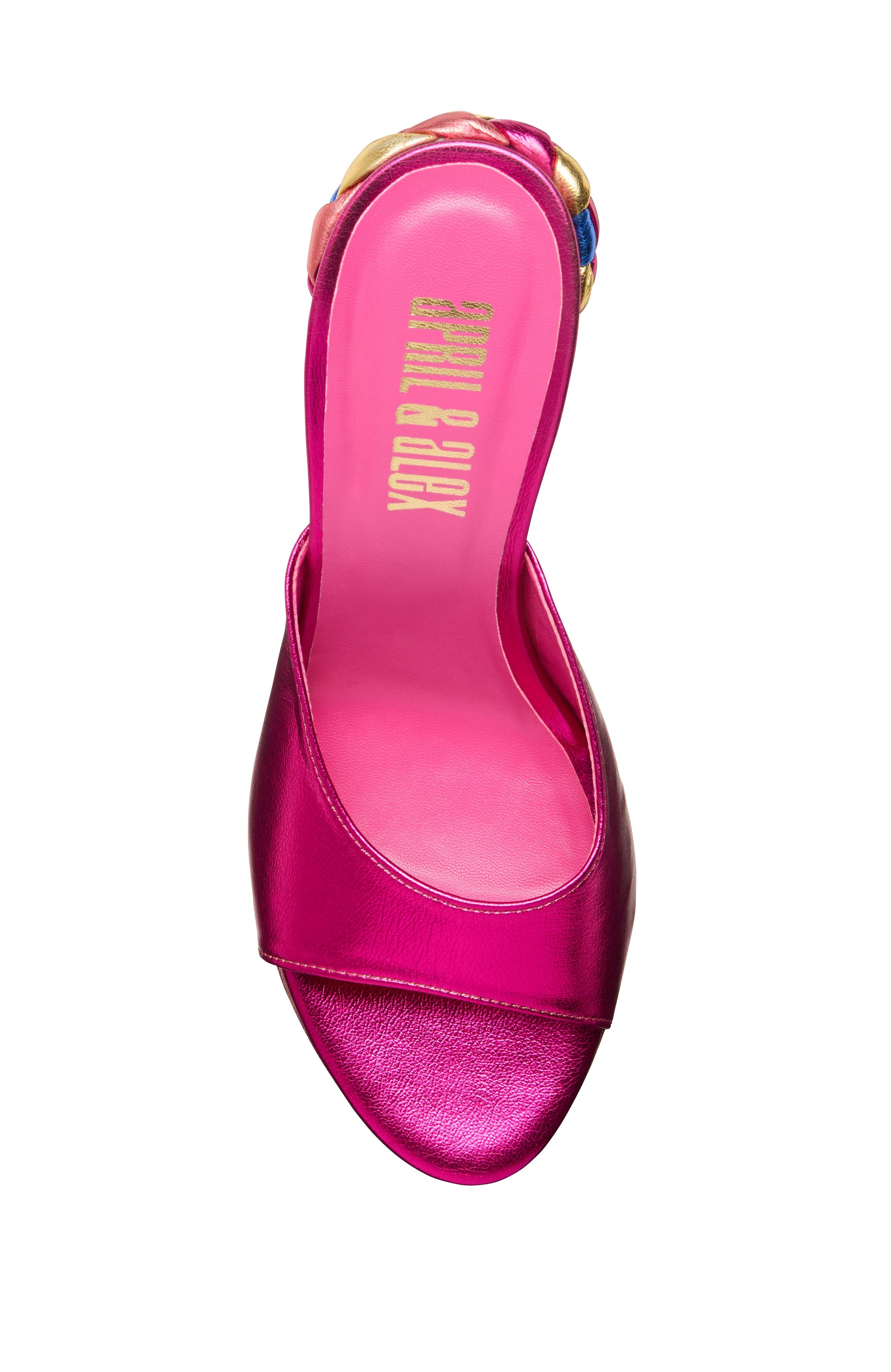 April & Alex Augusta Rose Mule, Alternate, color, Fuchsia