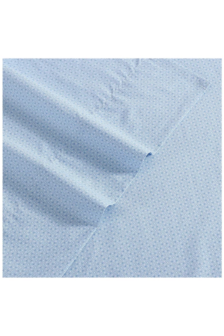 Geo Floral 200 Thread Count Cotton Percale Sheet Set, Alternate, color, LIGHT BLUE