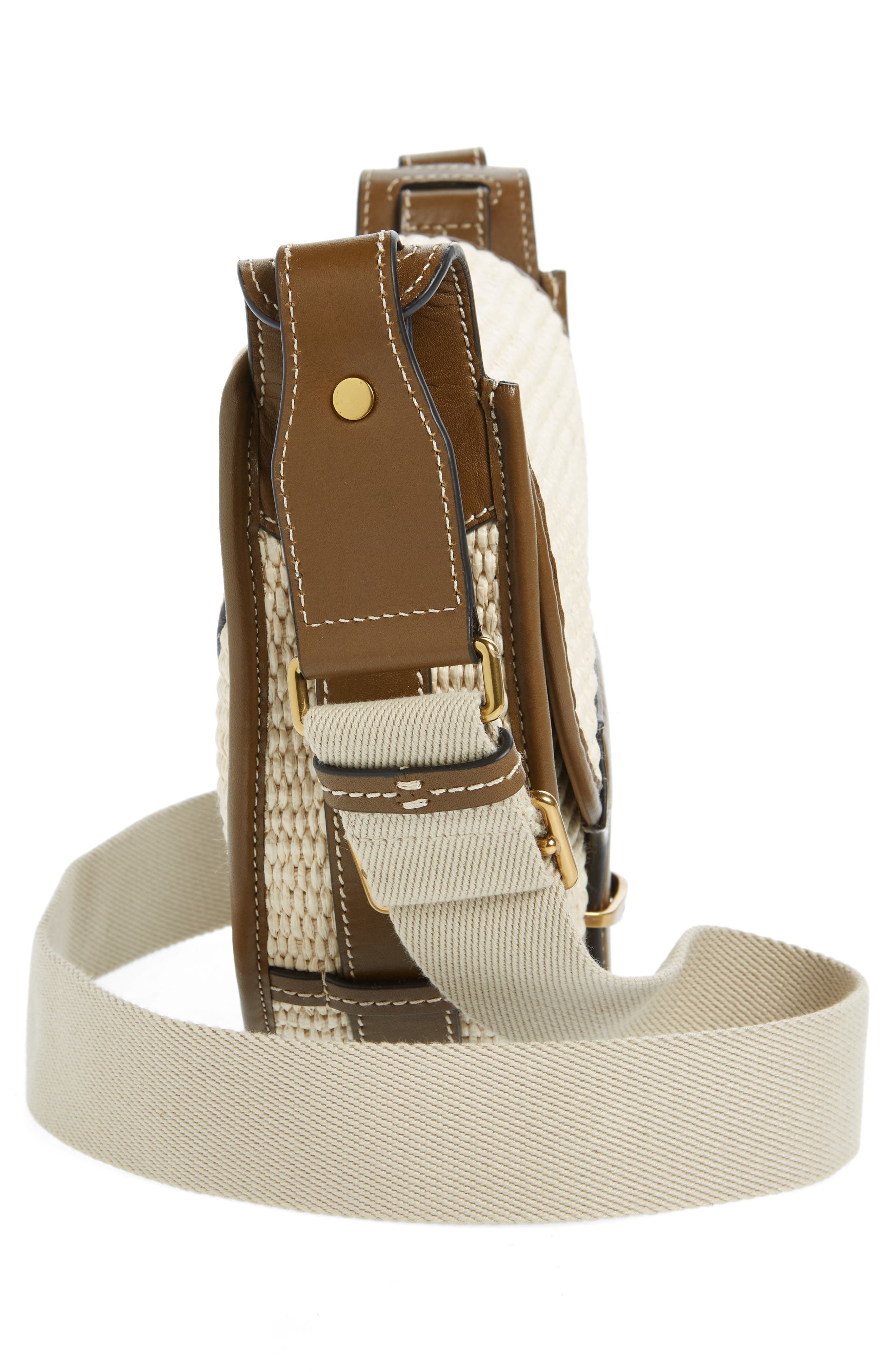 Isabel Marant Botsy Woven Raffia Crossbody Bag, Alternate, color, 