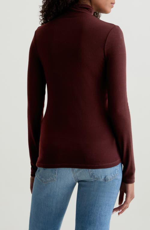 Ag The Chels Long Sleeve Ribbed Turtleneck In Gold