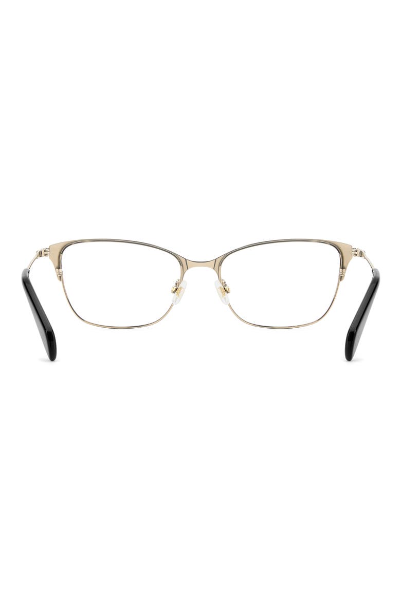 lidia 54mm rectangular reading glasses, Alternate, color, BLACK