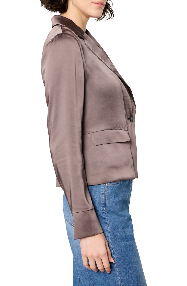 NIC+ZOE Day Gloss Tuxedo Jacket, Alternate, color, Cocoa