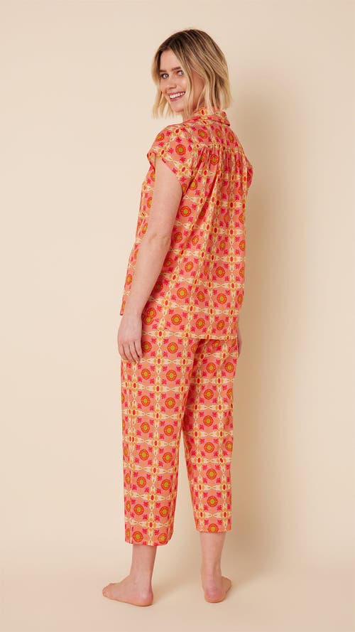 The Cat's Pajamas Voile Capri Set In Orange