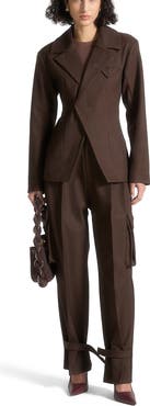 Manière De Voir Danielle Tailored Pleated Cargo Trousers