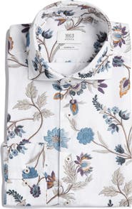 1863 by Eterna Soft Luxury Modern Fit Print Non-Iron Dress Shirt