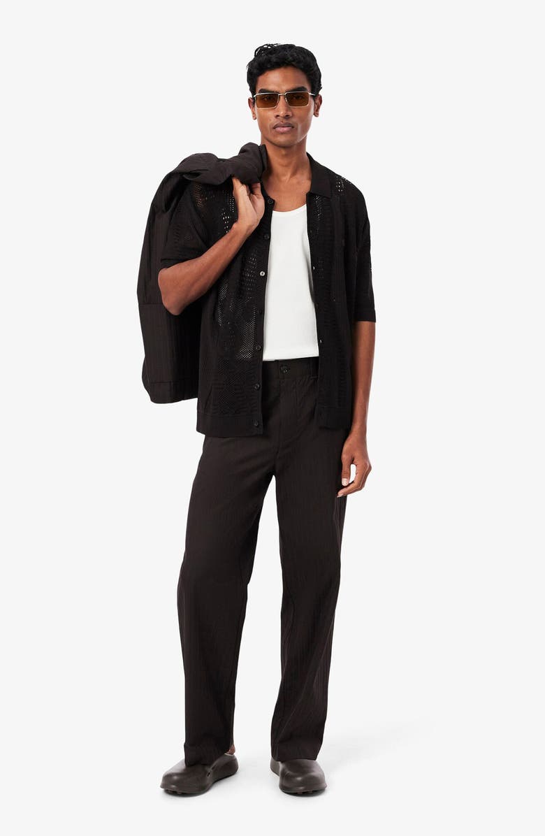 Lacoste Summer Pack Short Sleeve Cardigan, Alternate, color, Buffalo
