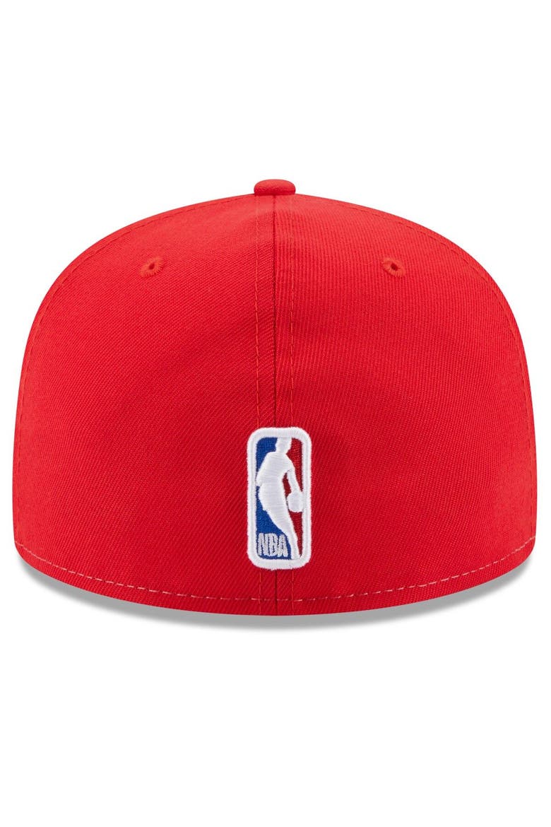 Men's New Era White/Red Houston Rockets Back Half 59FIFTY Fitted Hat, Alternate, color, White
