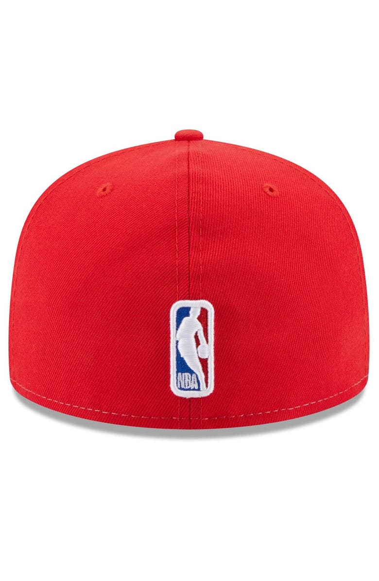 New Era Men's New Era White/Red Houston Rockets Back Half 59FIFTY Fitted Hat, Alternate, color, 