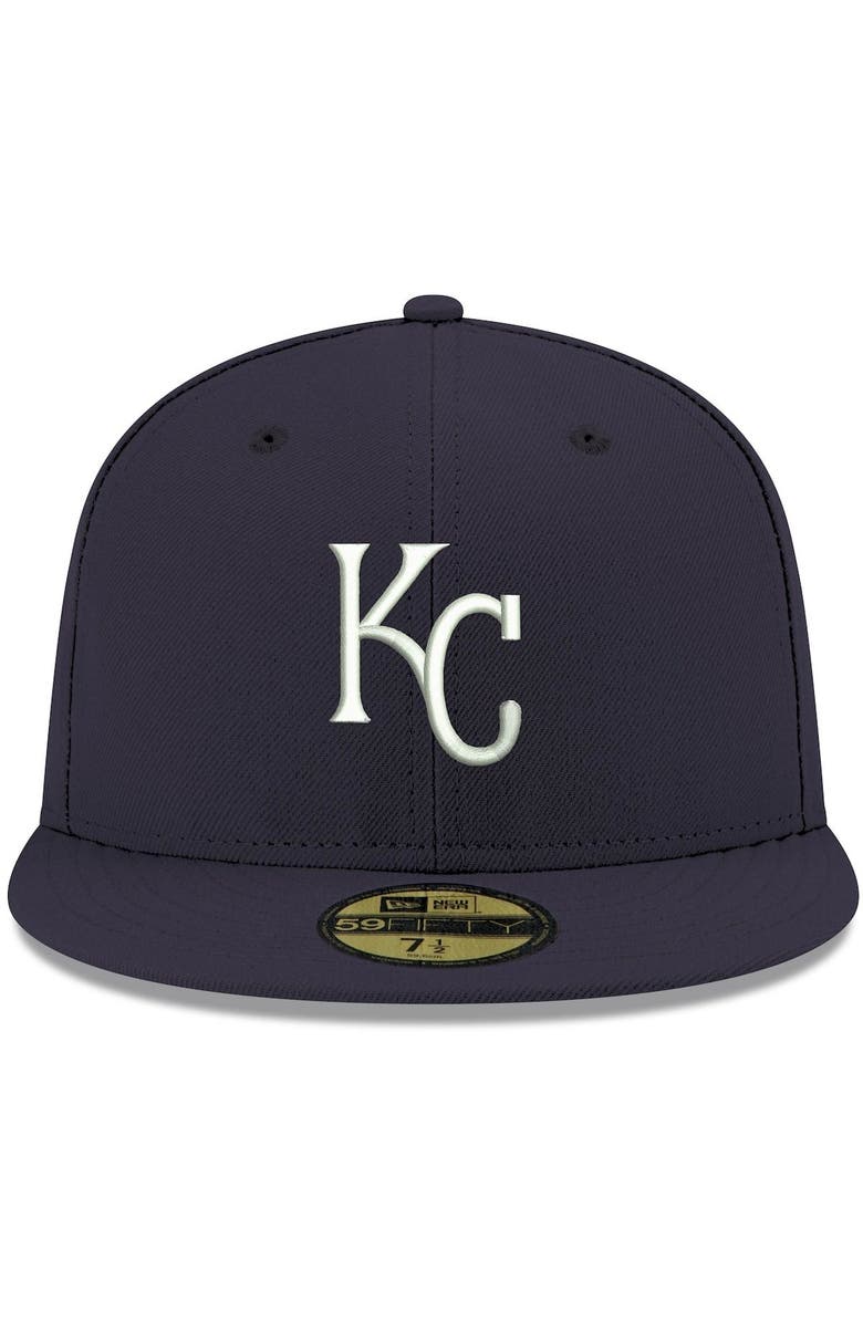 New Era Men's New Era Navy Kansas City Royals White Logo 59FIFTY Fitted Hat, Alternate, color, Navy