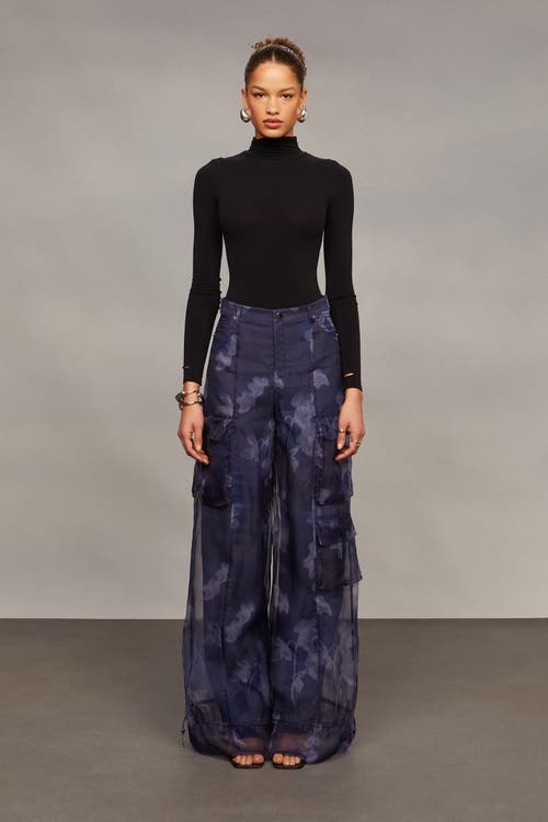Amur Bridgette Organza Cargo Pants In Black