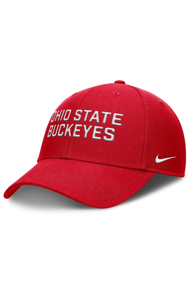 Nike Men's Nike Scarlet Ohio State Buckeyes Rise Practice Adjustable Hat, Main, color, Scarlet