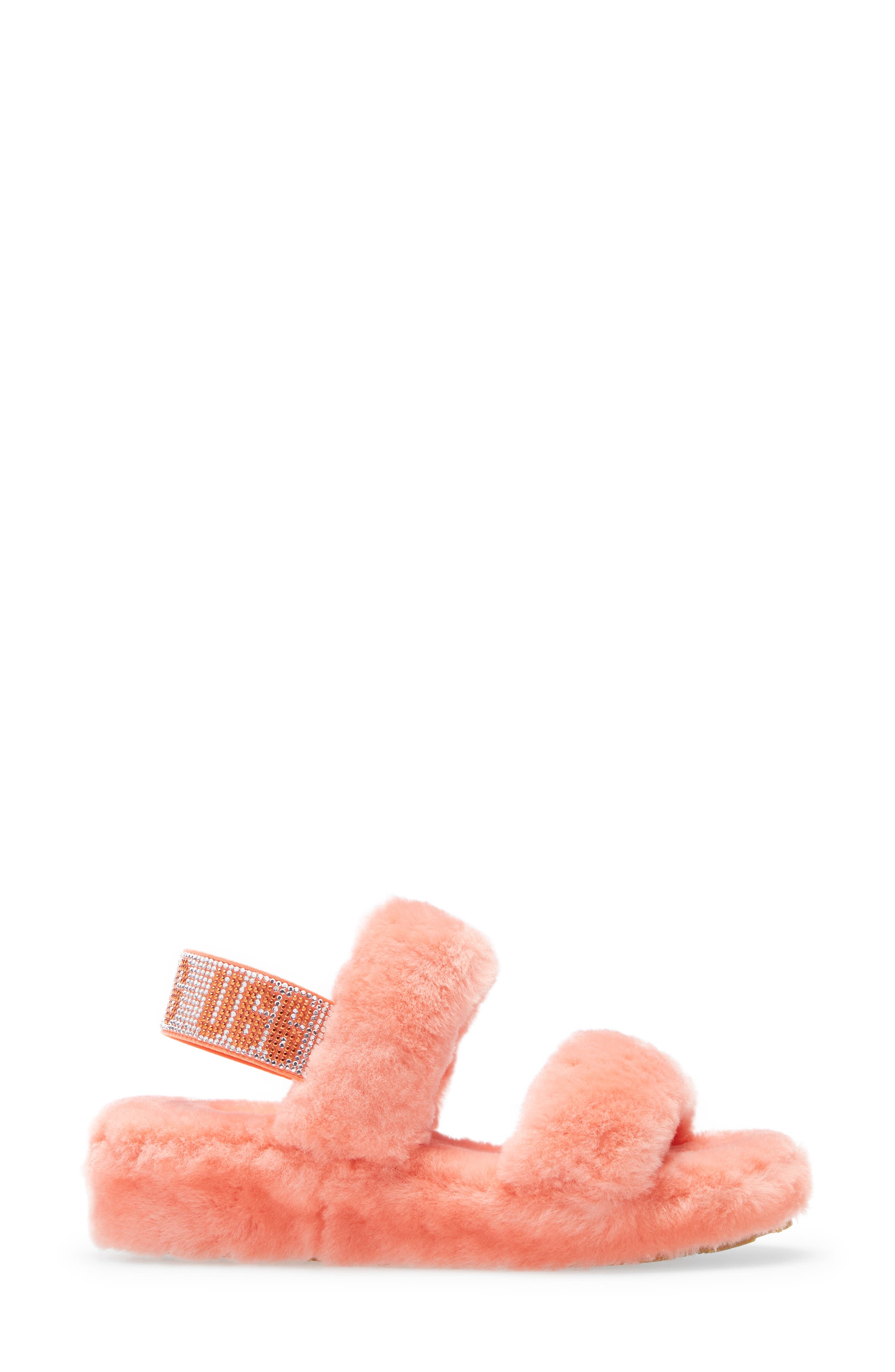 UGG<sup>®</sup> Oh Yeah Bling Genuine Shearling Slingback Sandal, Alternate, color, 