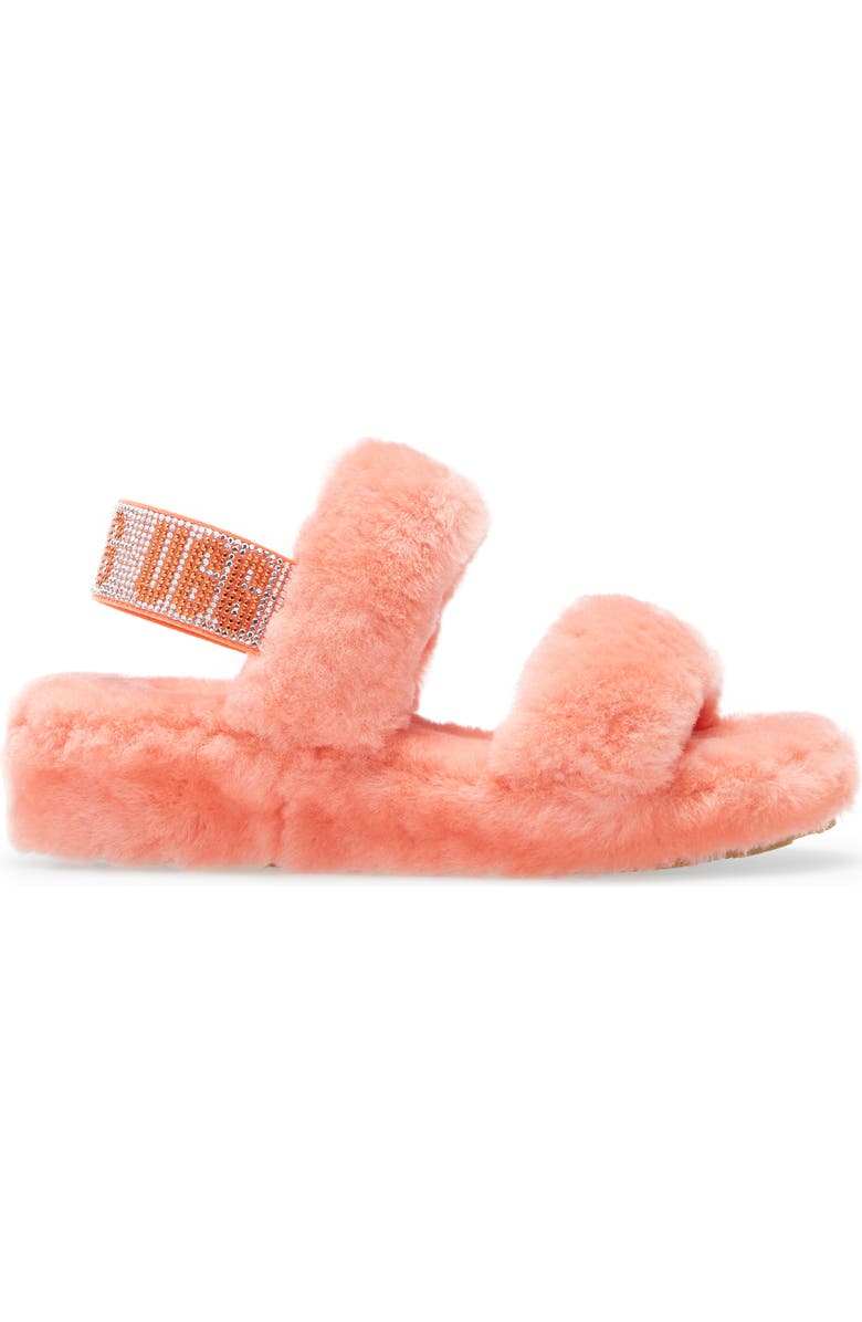 UGG<sup>®</sup> Oh Yeah Bling Genuine Shearling Slingback Sandal, Alternate, color,