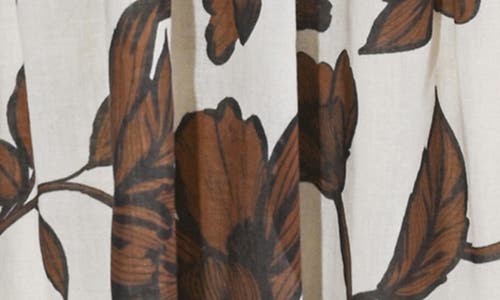 Adelyn Rae Taylor Floral Cotton Wrap Front Dress In Brown