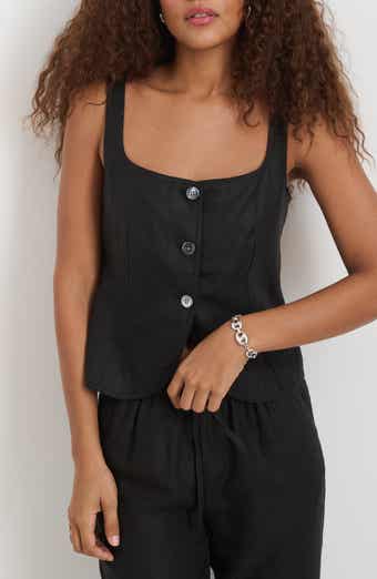 Alex Mill Luna Crop Linen Tank