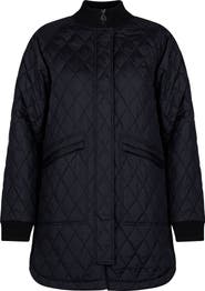 Lole Quilted Water Repellent Nylon Bomber Jacket
