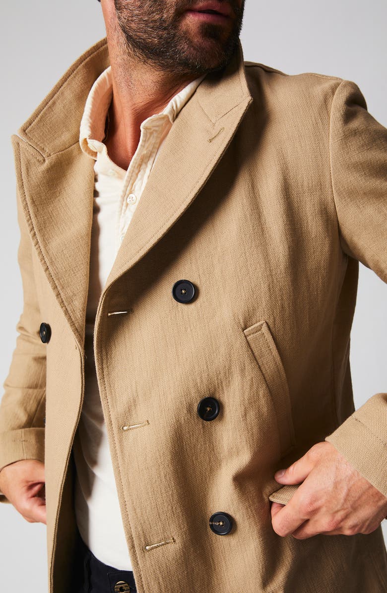 Billy Reid Cotton Canvas Peacoat, Alternate, color, 