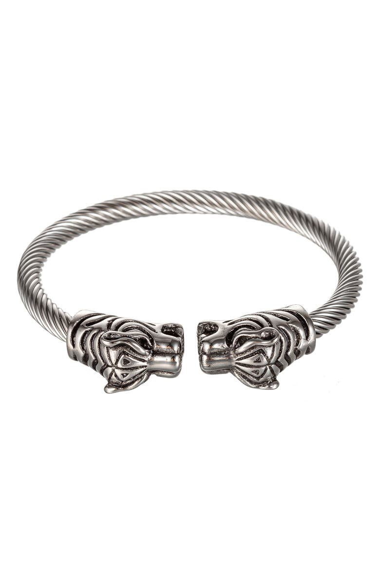 EYE CANDY LOS ANGELES Double Leopard Wire Cuff Bracelet, Alternate, color,