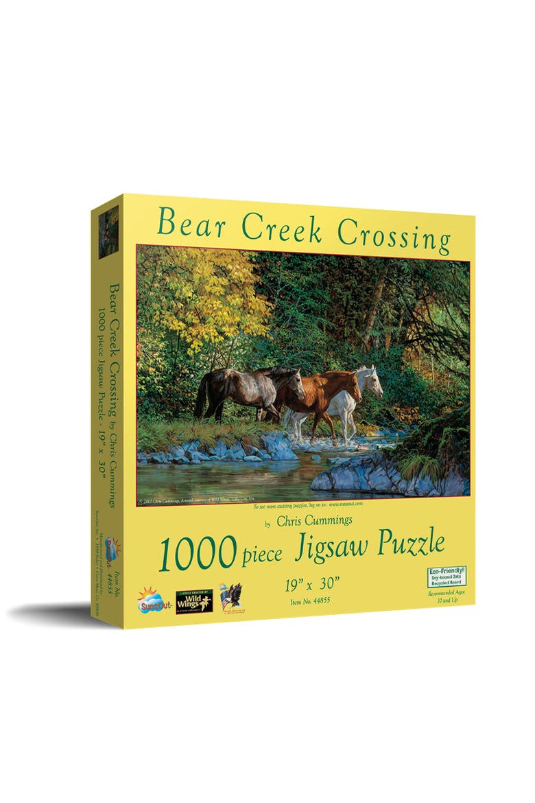 Bear Creek Crossing 1000 piece Jigsaw Puzzle for Adults, Main, color, Multicolor