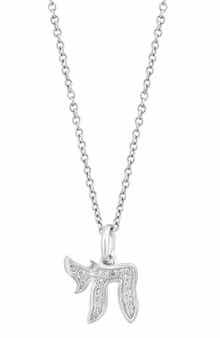 Diamond Chai Pendant Necklace