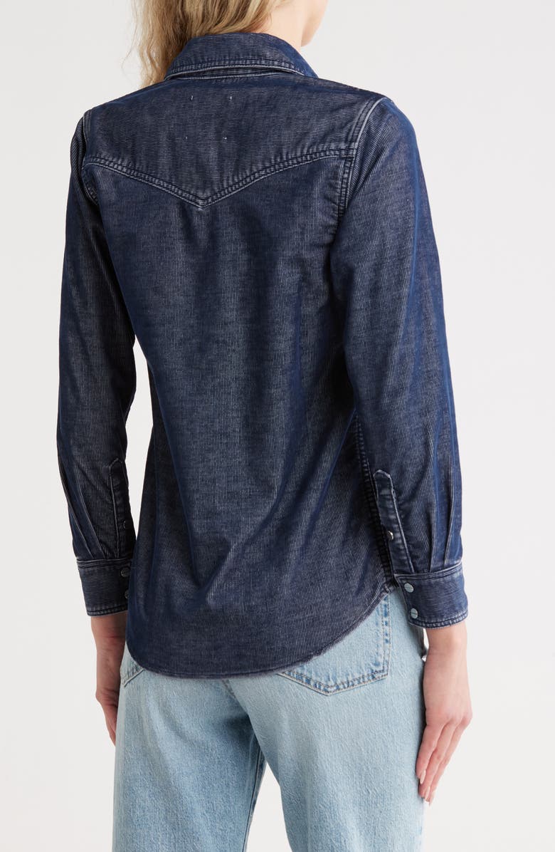 TWP Cowboy Take Me Away Corduroy Shirt, Alternate, color, Indigo