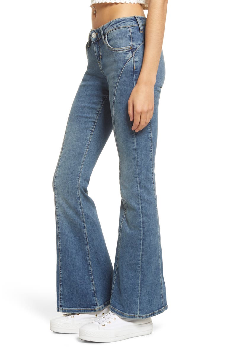 Curve Flare Jeans, Alternate, color, MID VINTAGE