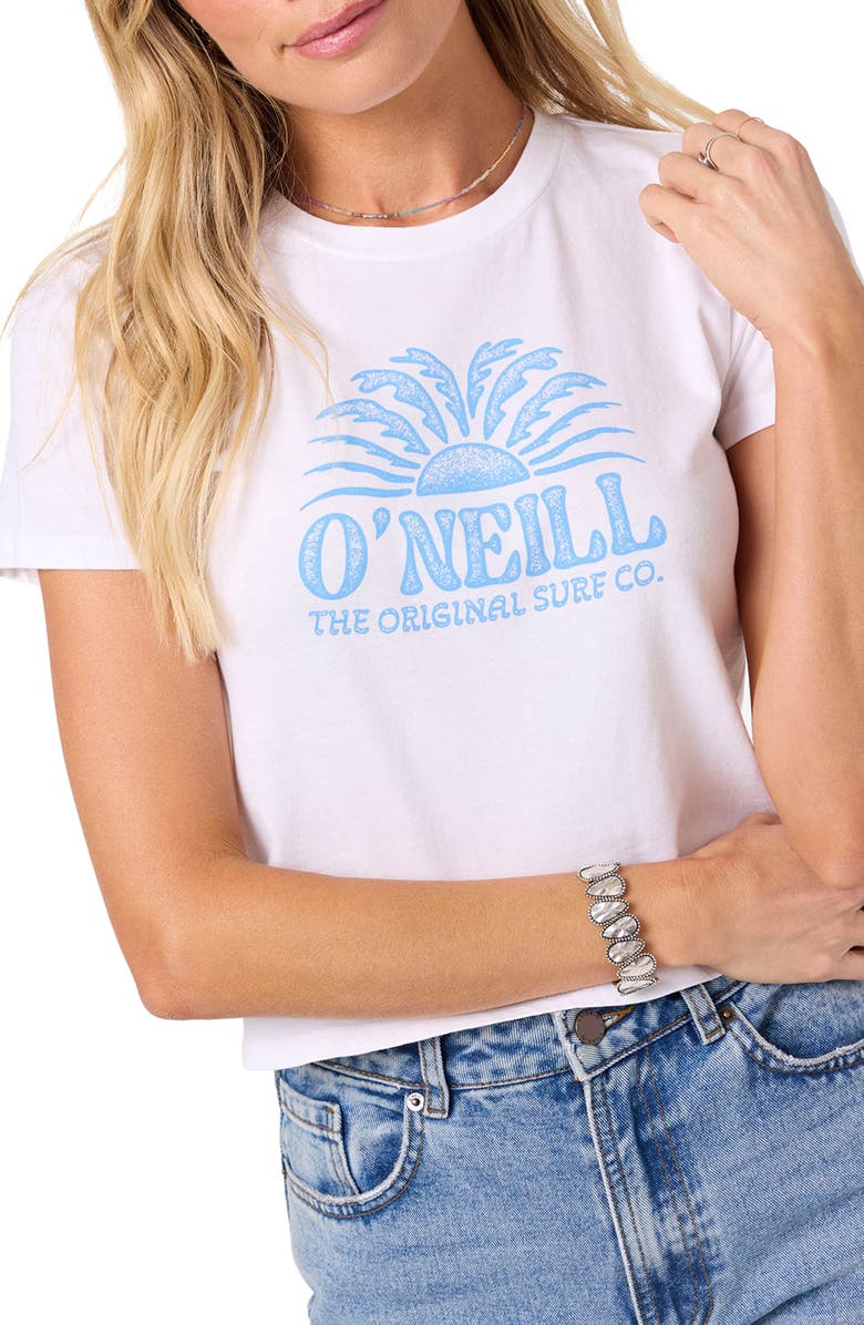 O'Neill Throne Cotton Graphic Baby Tee, Alternate, color, White