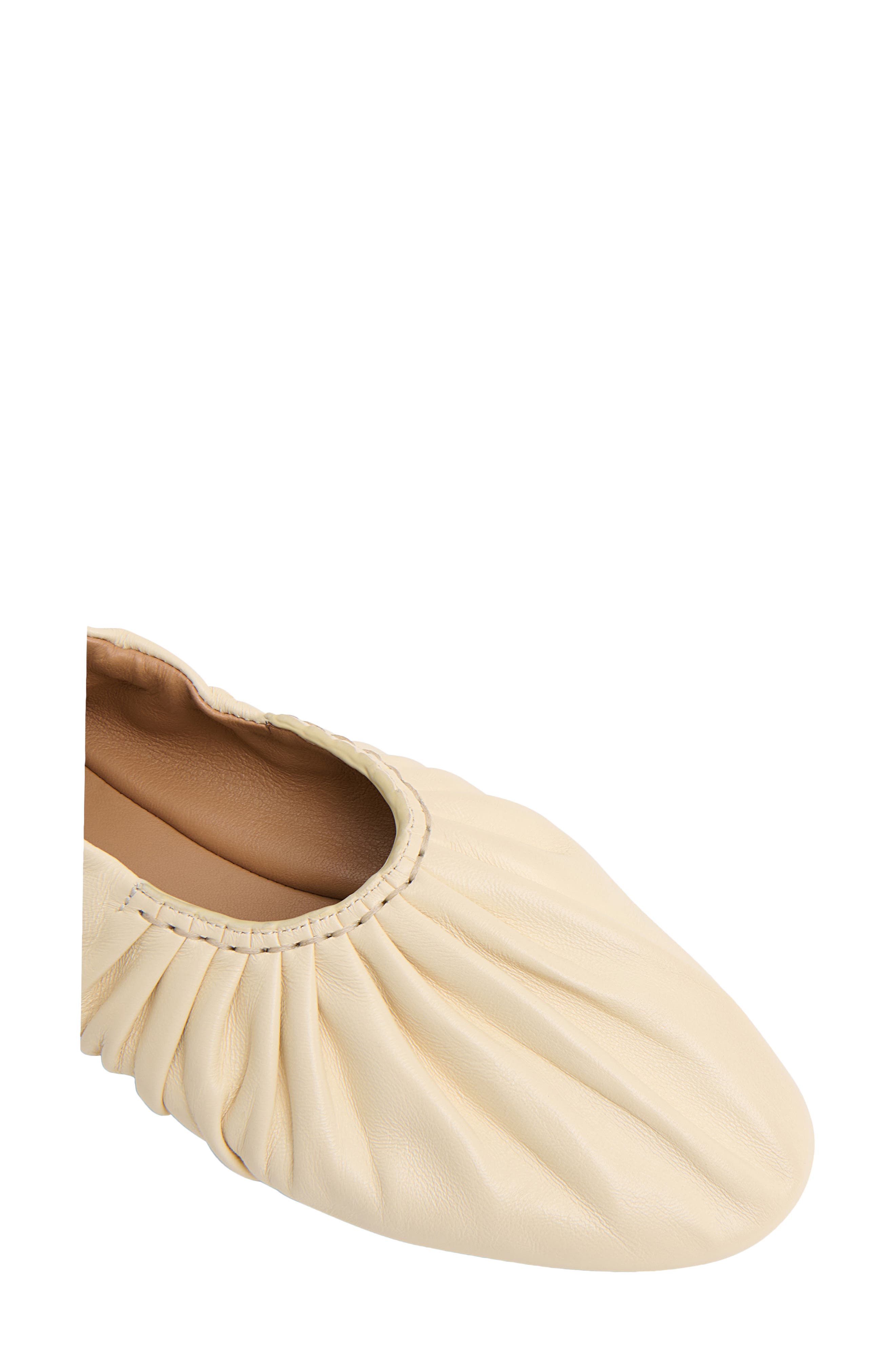 Ruched Ballerina Flat, Alternate, color, JASMINE