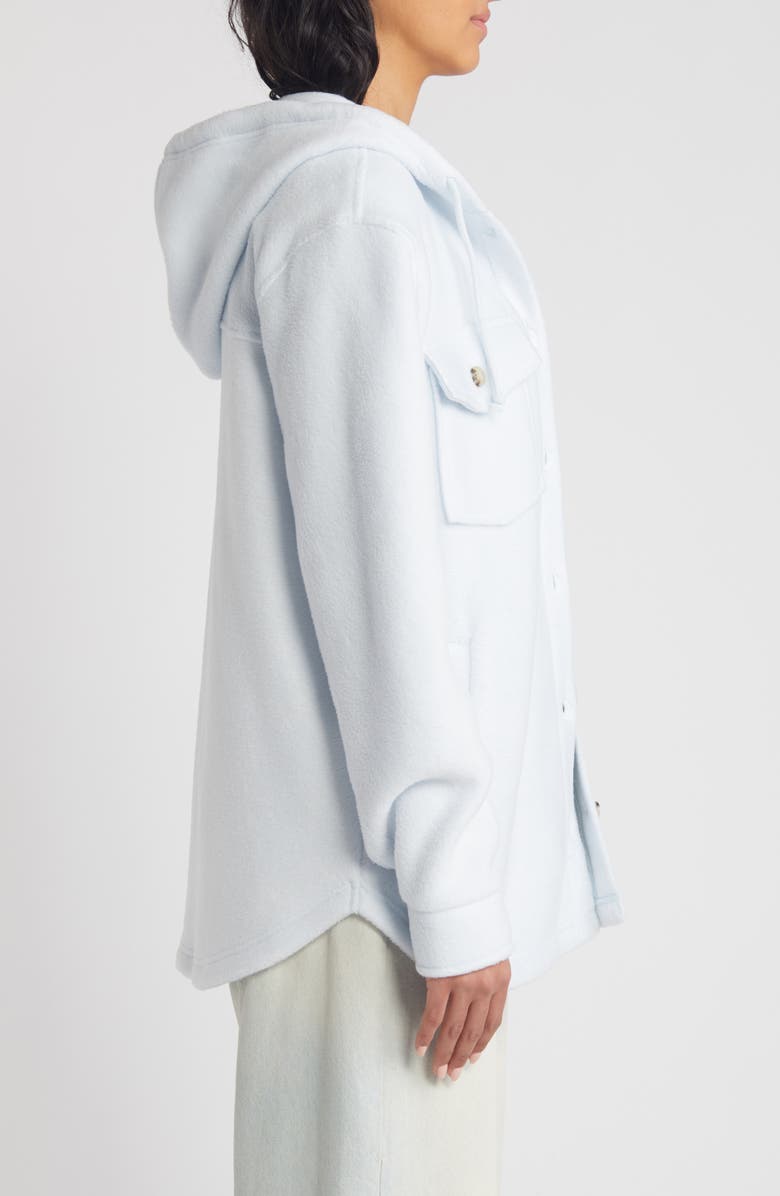 Thread & Supply Hooded Fleece Shacket, Alternate, color, Gray Dawn