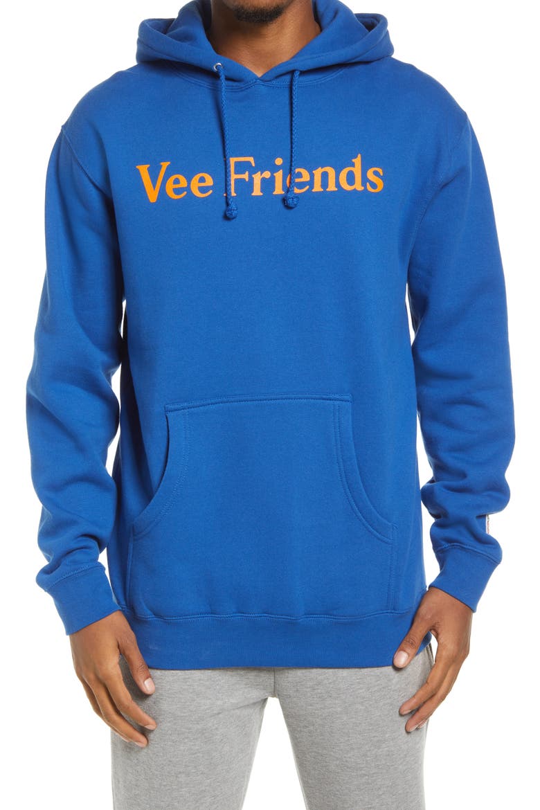 Vee Friends Cotton Hoodie, Main, color, ROYAL