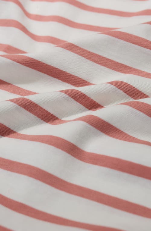 Seasalt Cornwall Sailor Stripe Organic Cotton Top In Pink
