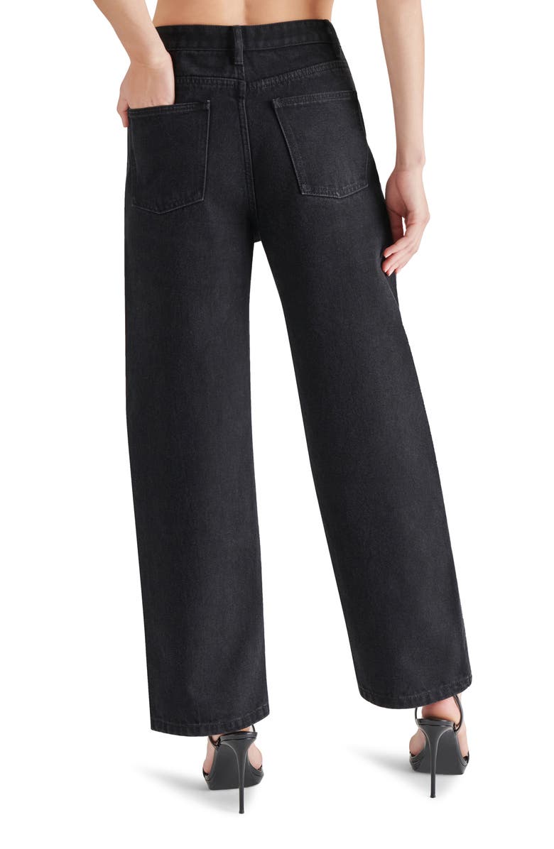 Steve Madden Taylor High Waist Rhinestone Cutout Detail Jeans, Alternate, color, Black