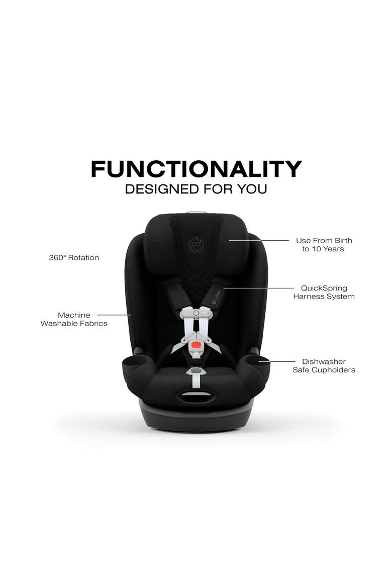 Callisto T 360 Rotating Convertible Car Seat, Alternate, color, SEPIA BLACK