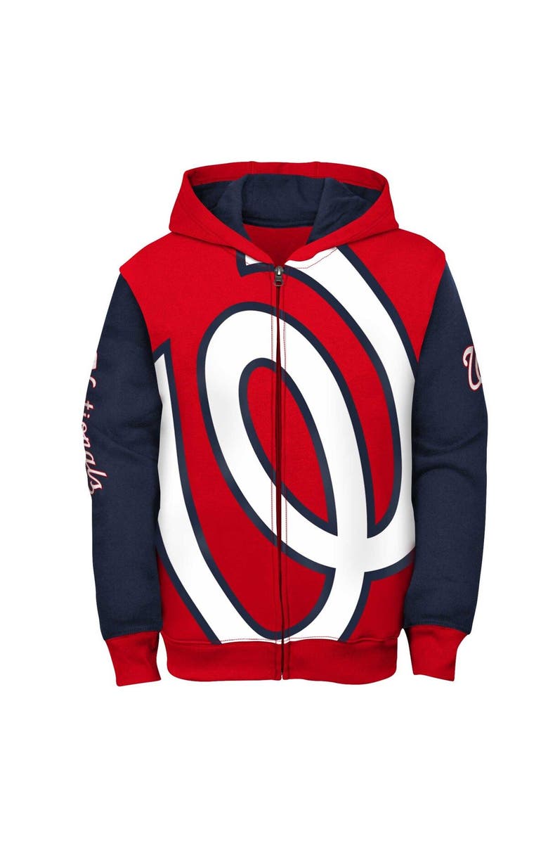 Outerstuff Youth Red Washington Nationals Poster Board Full-Zip Hoodie, Alternate, color, Red