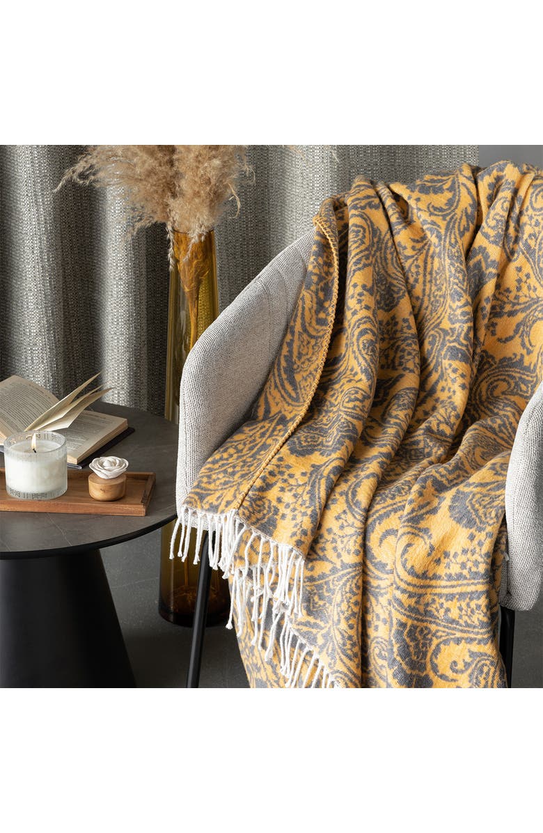 Togas Ethel throw, Alternate, color, Yellow