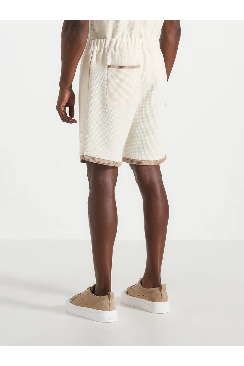 Reuben Crochet Detail Shorts, Alternate, color, Cream