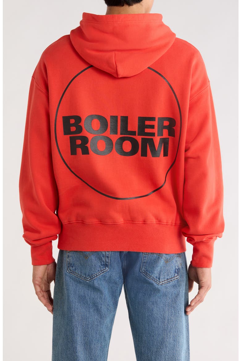 Core Oversize Logo Hoodie, Alternate, color, RED