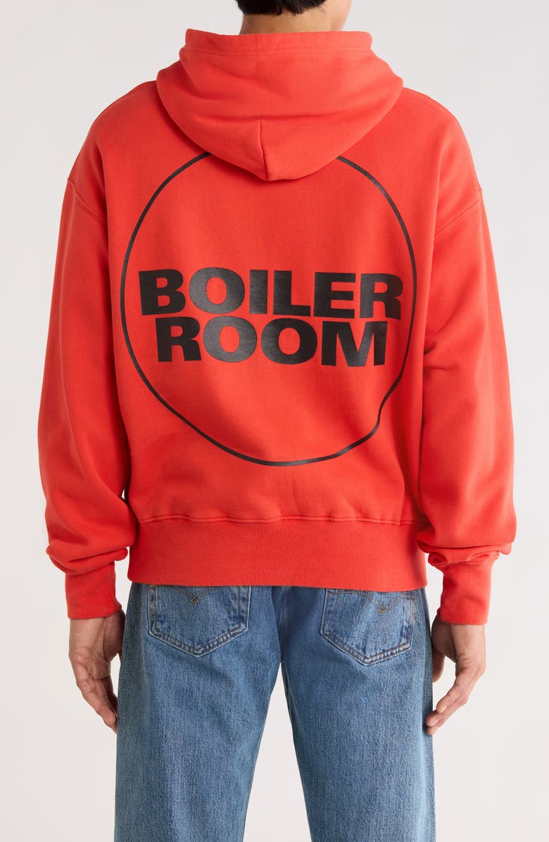 BOILER ROOM Core Oversize Logo Hoodie, Alternate, color, Red
